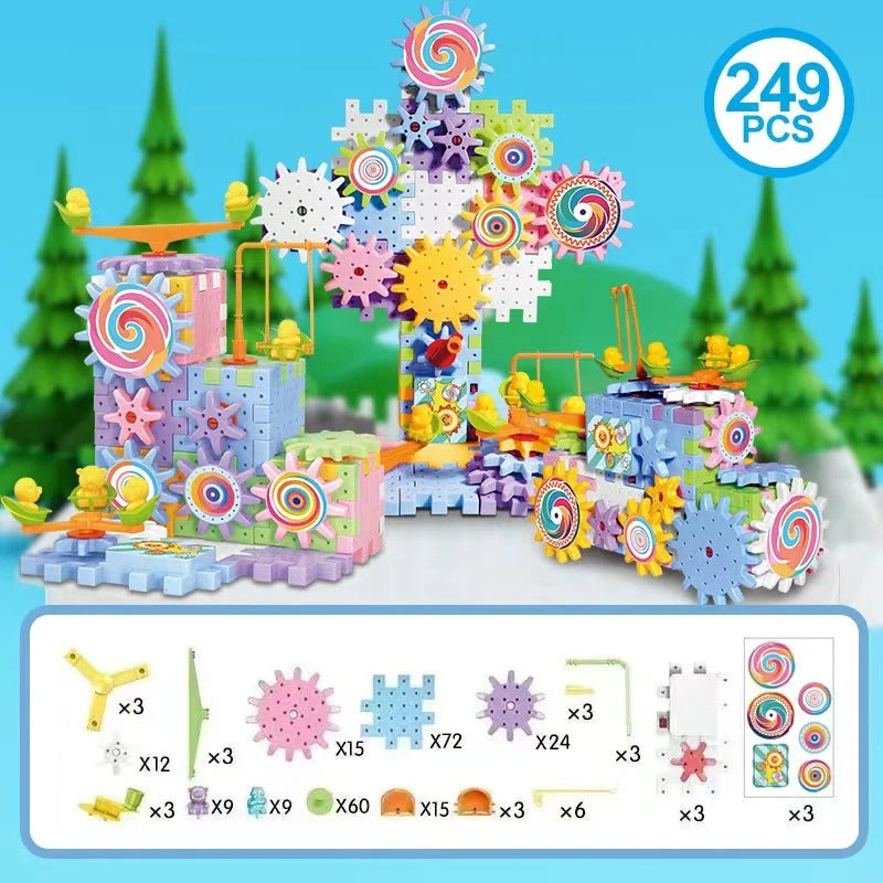 人気 83-263 PCS 電動ギア 3D パズル モデル構築キット
