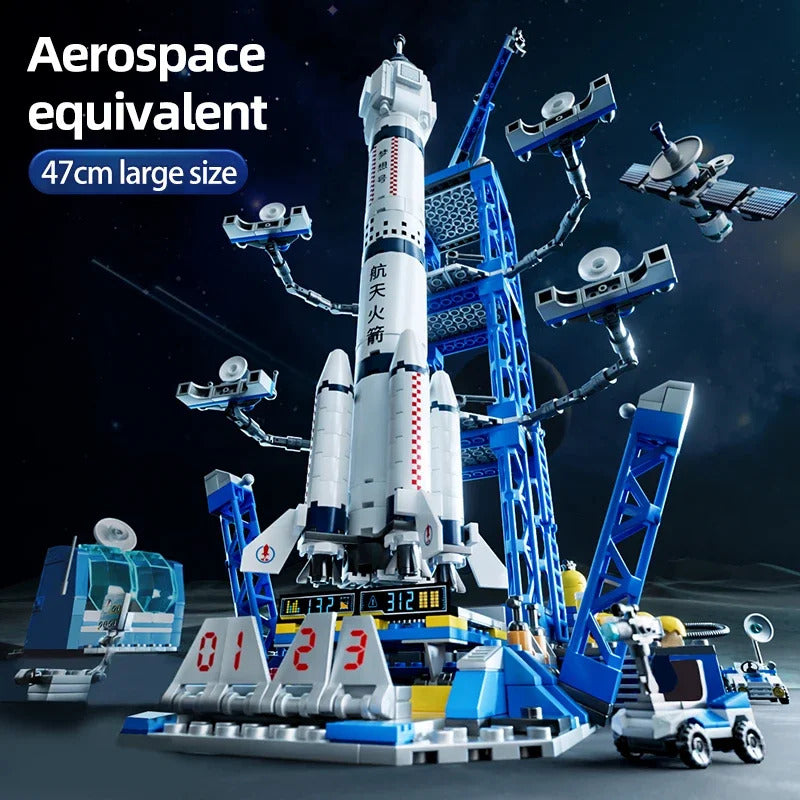 Space Aviation Manned Rocket Launch Center Model