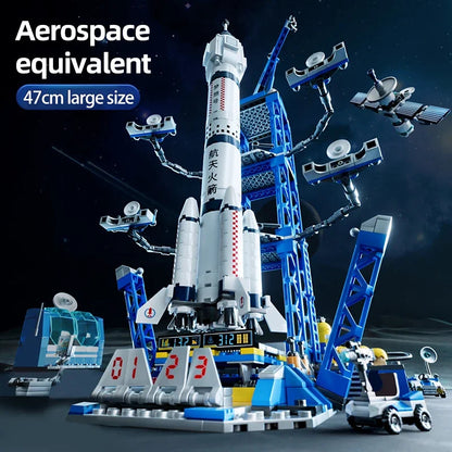Space Aviation Manned Rocket Launch Center Model
