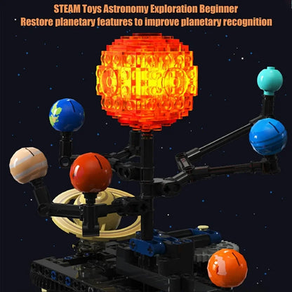 775 PCS Space Solar System Building Blocks 9 Planets Rocket Sets