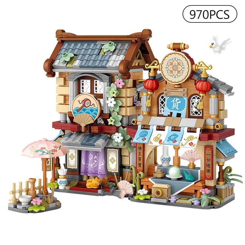 Street View Series Building blocks Izakaya Shaved Ice Shop