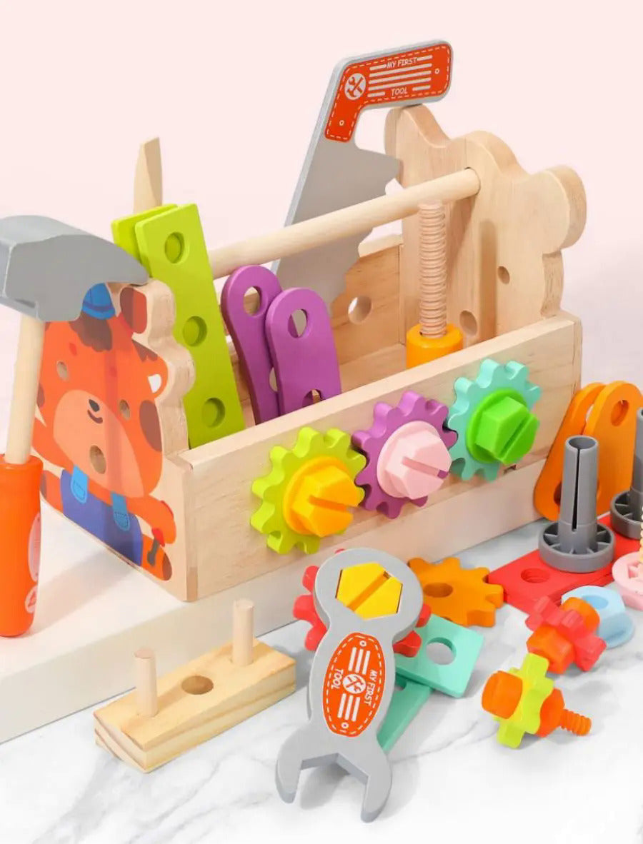 子供用木製ツールボックスクリエイティブプレイセット