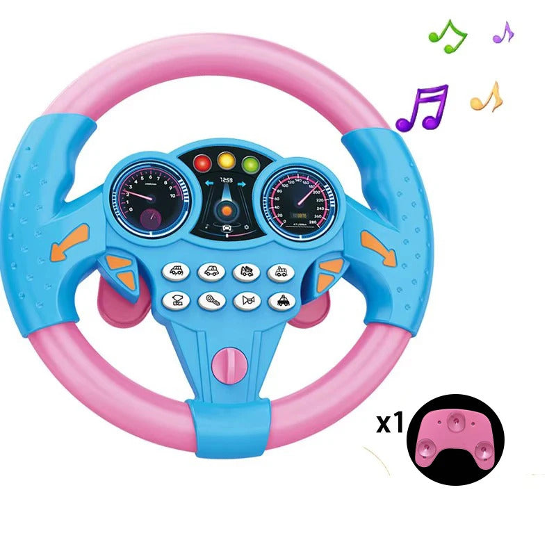 Infant Shining Eletric Simulation Steering Wheel Toy