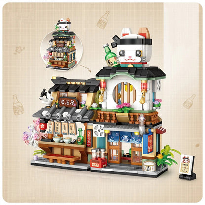 Street View Series Building blocks Izakaya Shaved Ice Shop