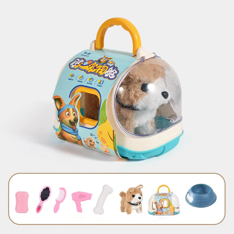 新しい電子歩行インタラクティブ犬ぬいぐるみおもちゃ