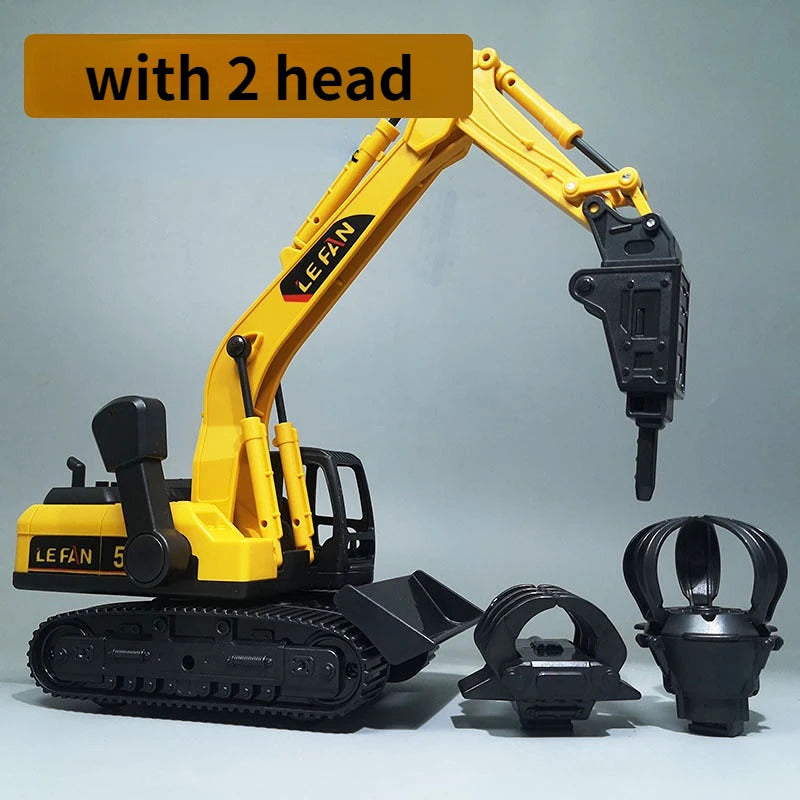 1:32 Simulation Diecast Crane Car Model with 3 Head Drill