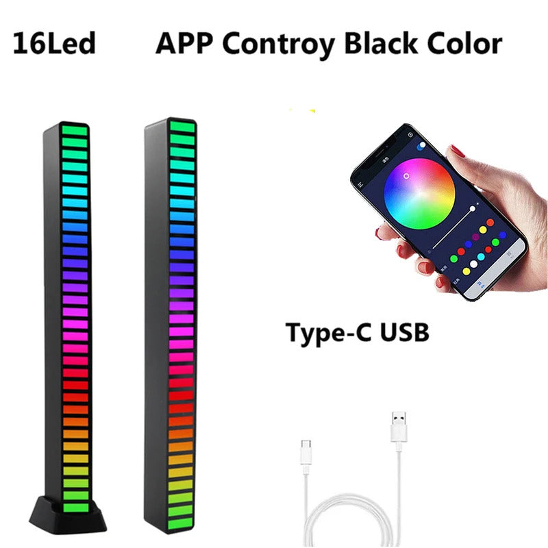 16/32/40Led RGB Sound Controlled Music Levels Light