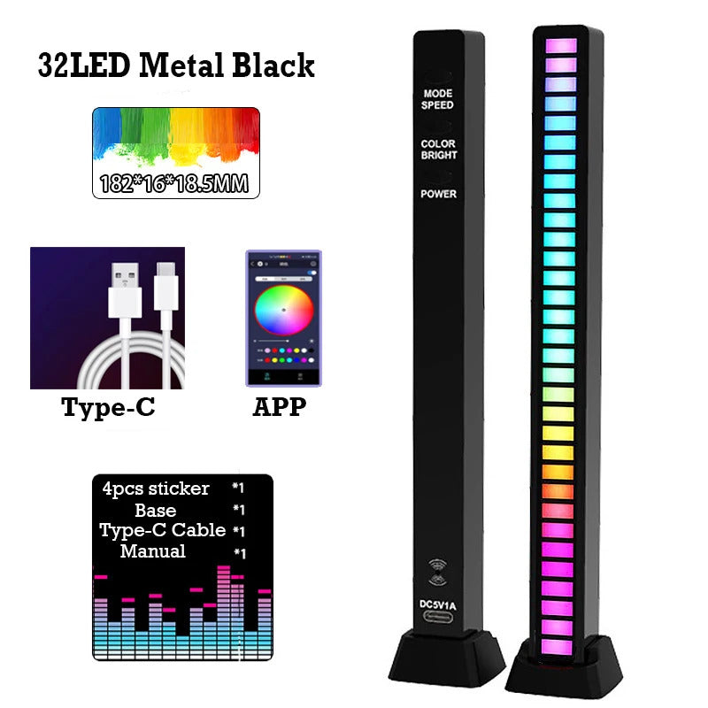 16/32/40Led RGB Sound Controlled Music Levels Light