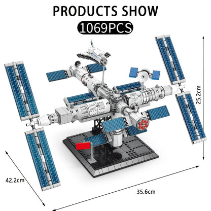 Space Station Building Blocks With Astronaut Figure City