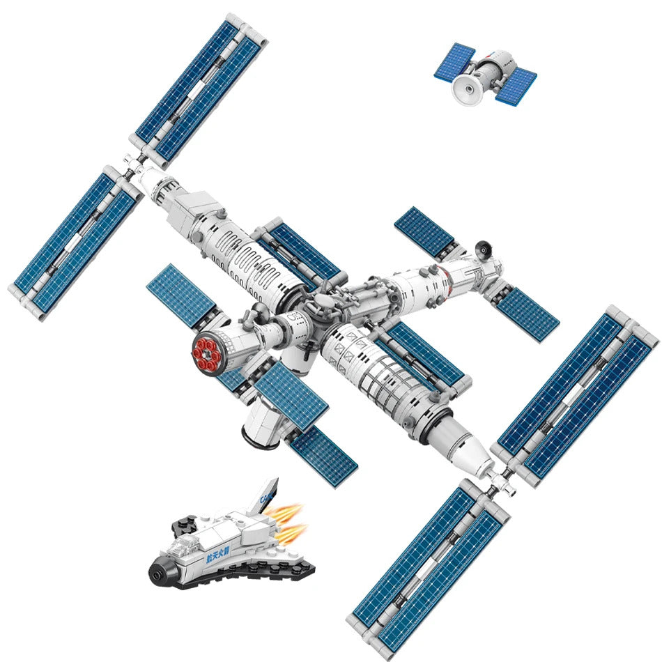 Space Station Building Blocks With Astronaut Figure City