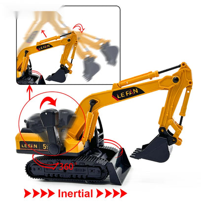 1:32 Simulation Diecast Crane Car Model with 3 Head Drill