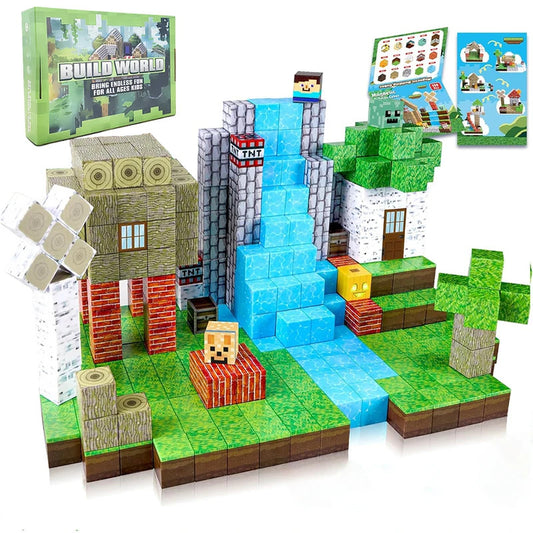 192PCS Magnetic Building Blocks Mine Magnet World Set Toys