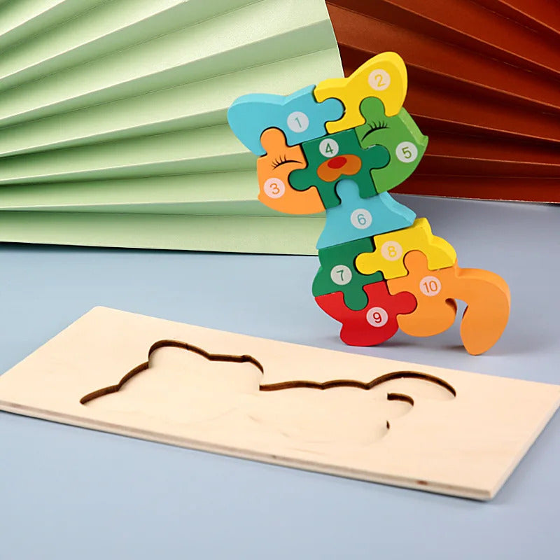 木製幼児用パズル 3Dパズル 知育玩具