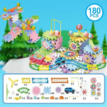 人気 83-263 PCS 電動ギア 3D パズル モデル構築キット