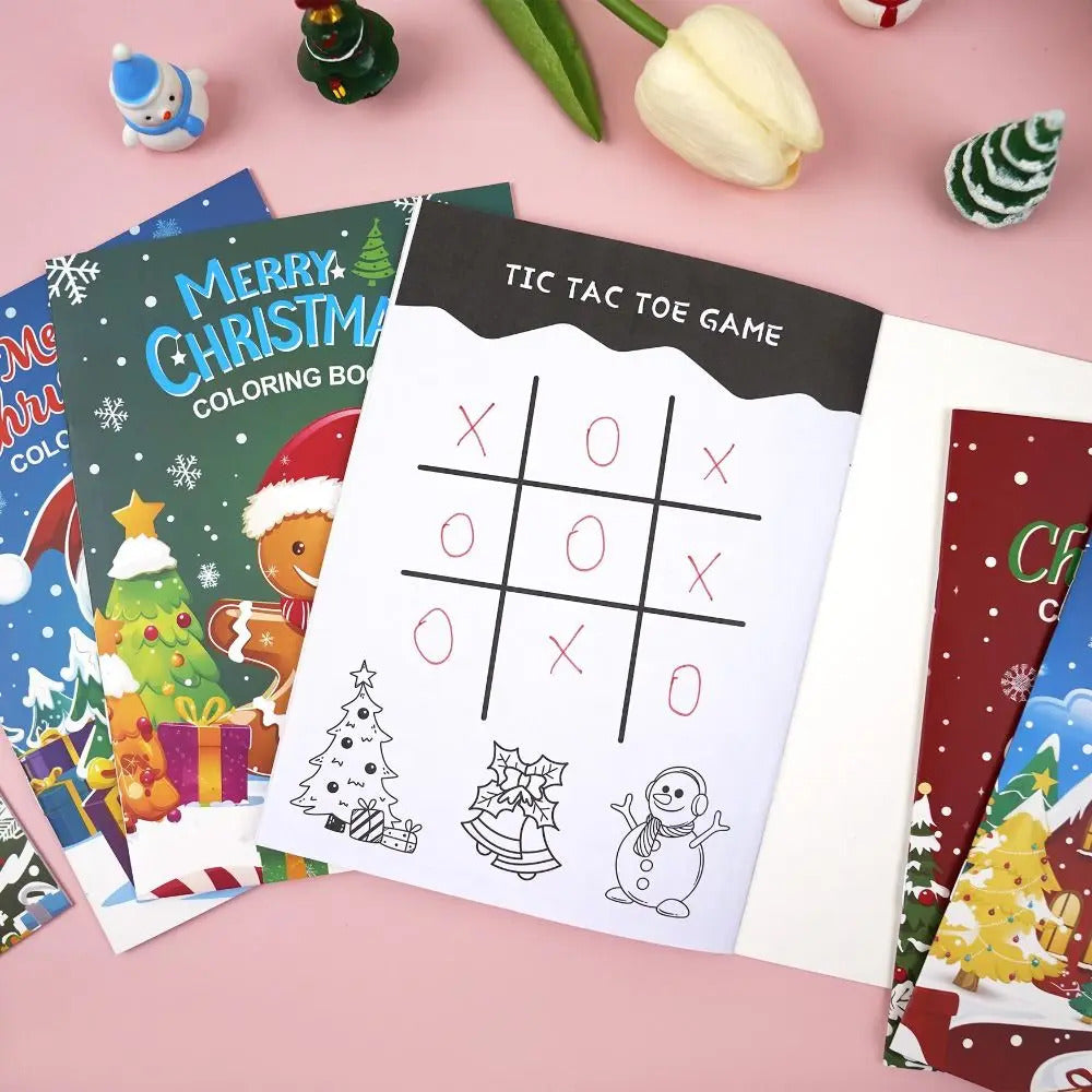 8PCS 高品質クリスマステーマ塗り絵