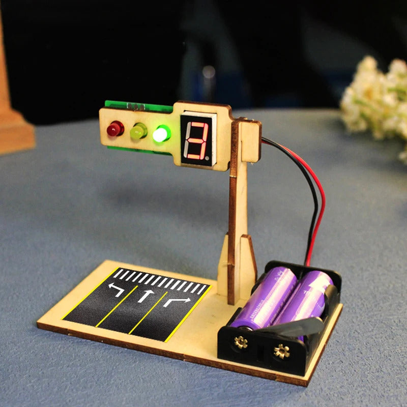 木製信号機モデル 子供用科学玩具