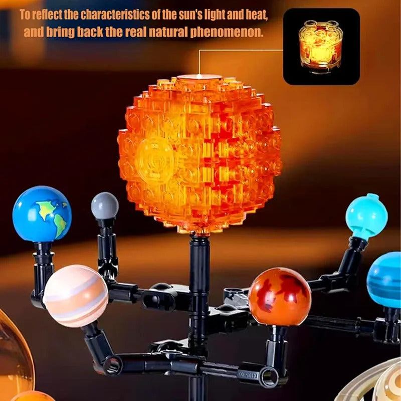 775 PCS Space Solar System Building Blocks 9 Planets Rocket Sets