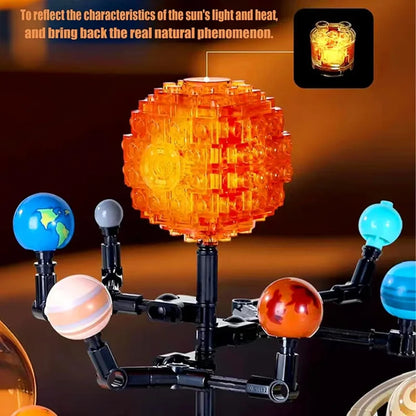 775 PCS Space Solar System Building Blocks 9 Planets Rocket Sets