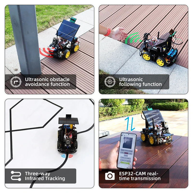 Programmable Robot Car Kit Solar Tracking and Charging Set