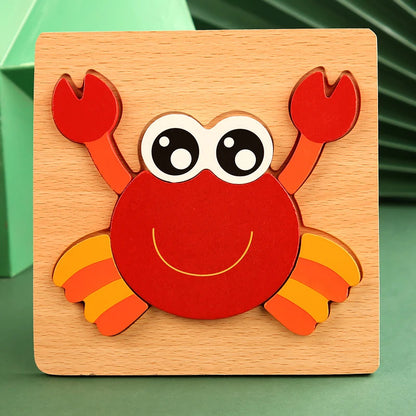 木製幼児用パズル 3Dパズル 知育玩具