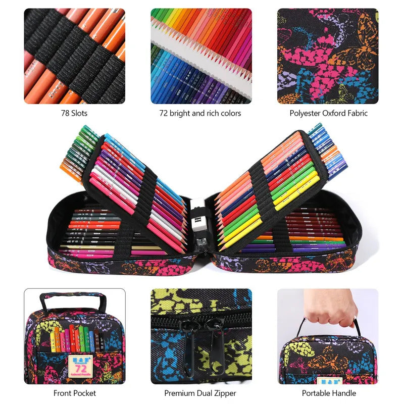 72 Oil Based Color Colored Pencils Set