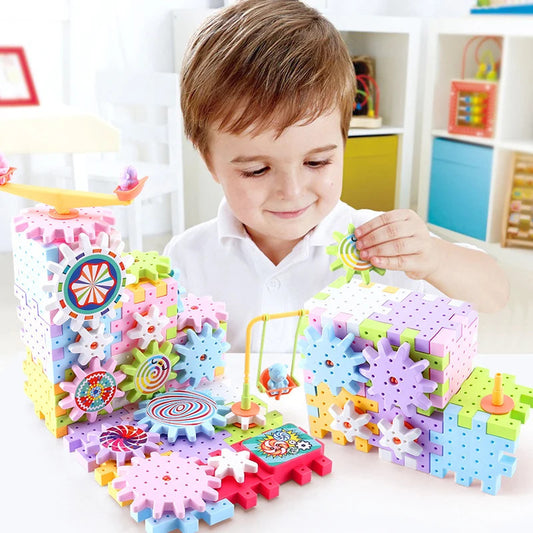 人気 83-263 PCS 電動ギア 3D パズル モデル構築キット