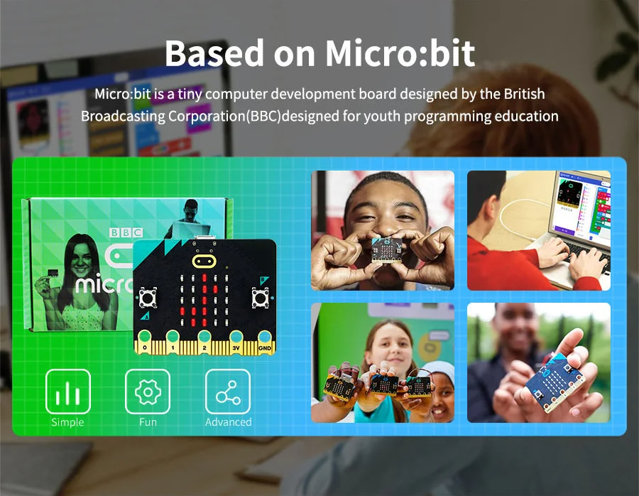 21 in 1 Microbit V2 Robotics Kit DIY Electronic Sensor Kit