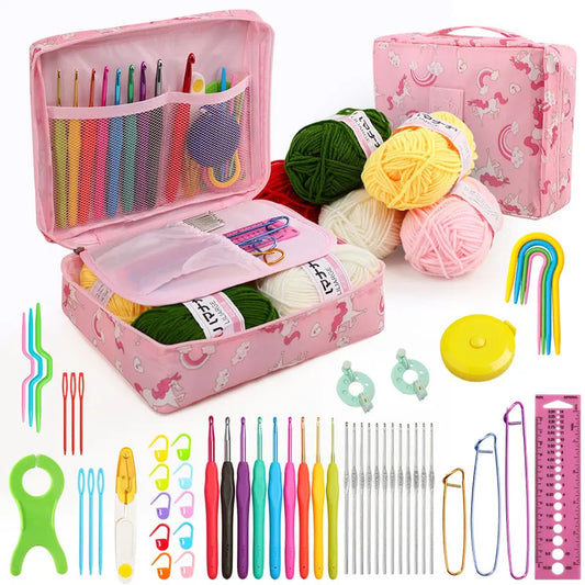 59Pcs/Set Crochet Set DIY Beginner Crochet Hook Kit