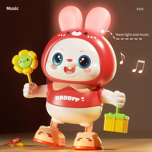 子供用かわいいウサギ電子玩具ペット 音楽ライト付き