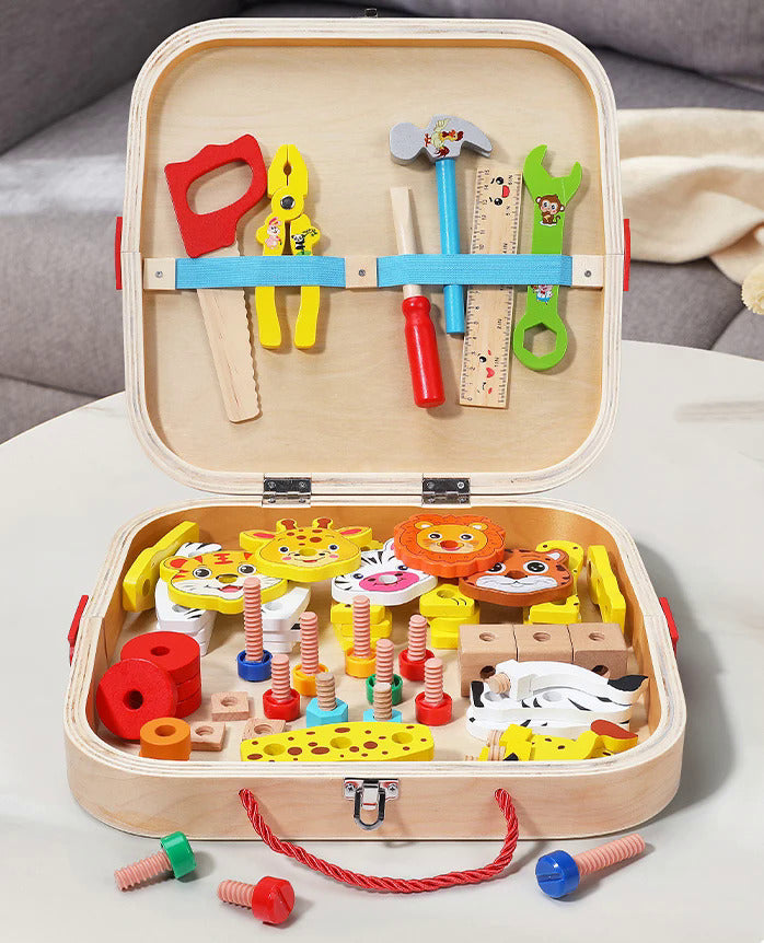 子供用木製ツールボックスクリエイティブプレイセット