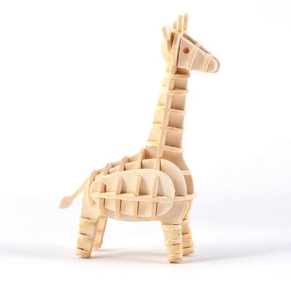 3D Wooden Animal Puzzle Toys Assembly Kit