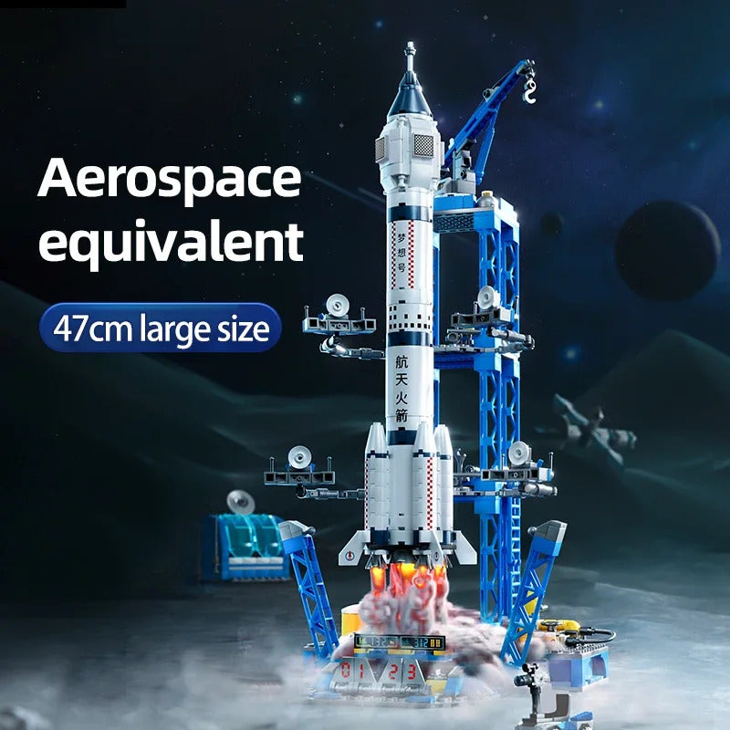Space Aviation Manned Rocket Launch Center Model