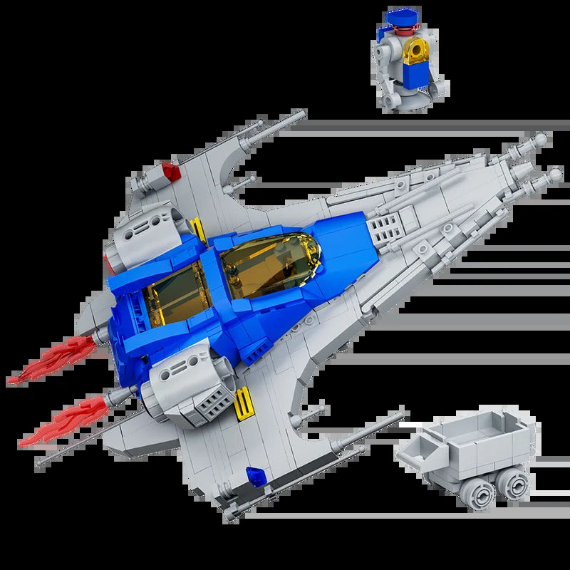 クラシック宇宙船ブロックモデルクラシック宇宙船おもちゃ