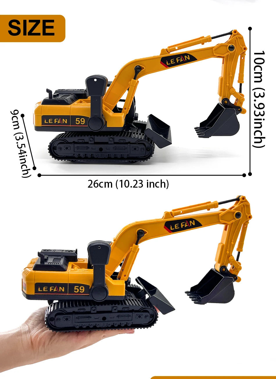 1:32 Simulation Diecast Crane Car Model with 3 Head Drill