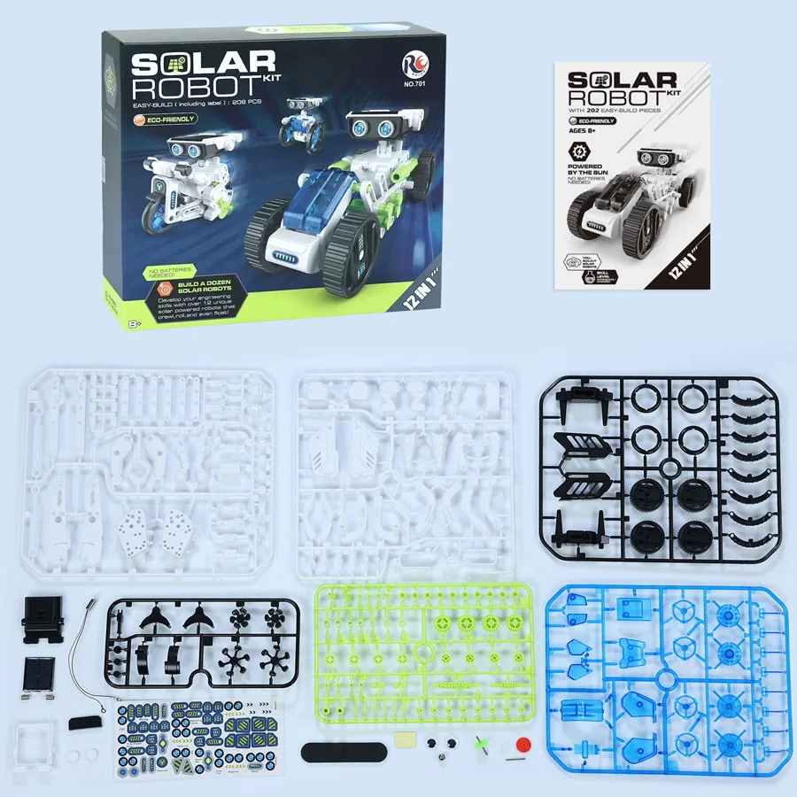 12 In 1 Solar Powered Robot Self-Assembly Toys