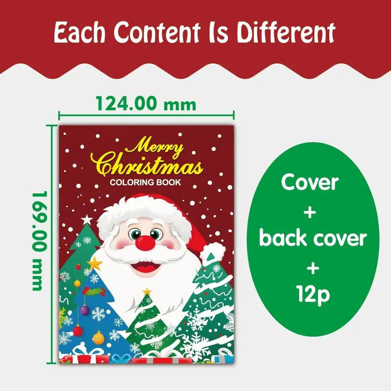 8PCS 高品質クリスマステーマ塗り絵