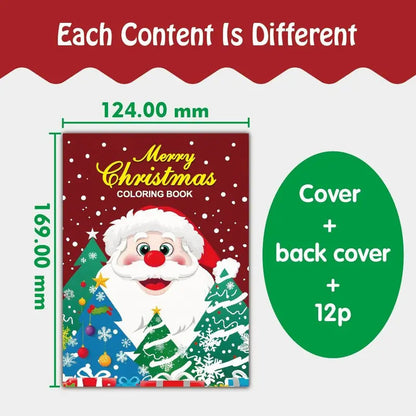 8PCS 高品質クリスマステーマ塗り絵