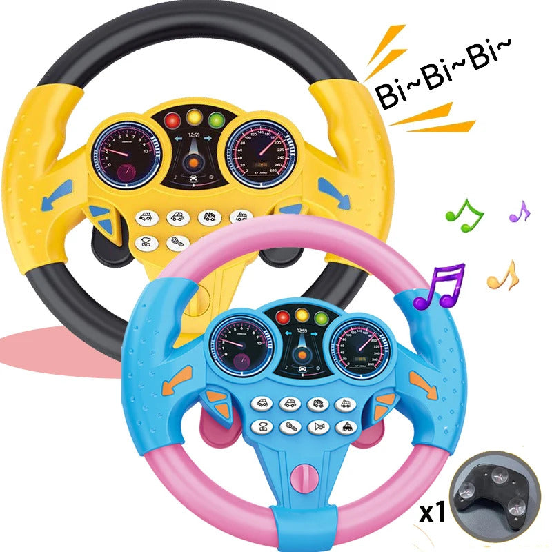 Infant Shining Eletric Simulation Steering Wheel Toy