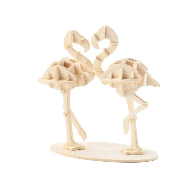 3D Wooden Animal Puzzle Toys Assembly Kit