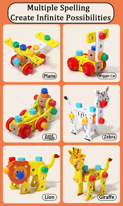 子供用木製ツールボックスクリエイティブプレイセット