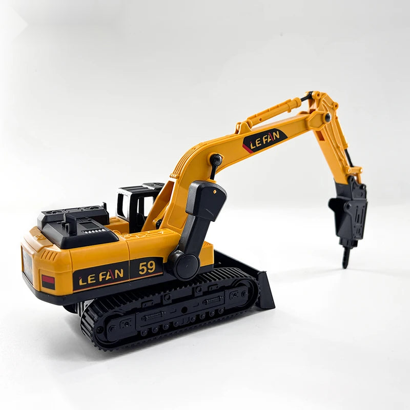 1:32 Simulation Diecast Crane Car Model with 3 Head Drill