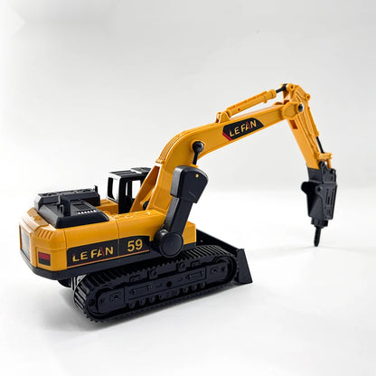 1:32 Simulation Diecast Crane Car Model with 3 Head Drill