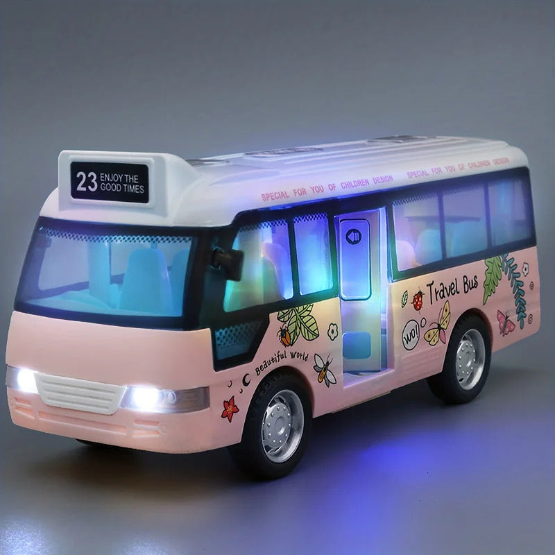 スクールバス おもちゃ 車 プラスチック 小さな車 シティバス