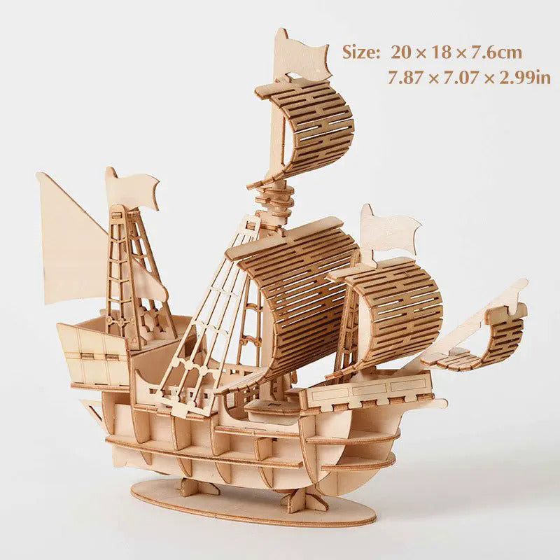 3D Wooden Animal Puzzle Toys Assembly Kit