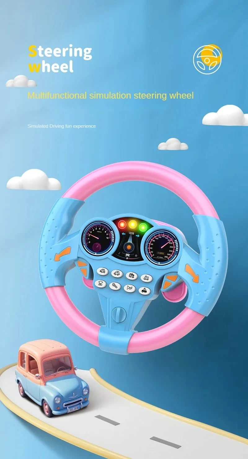 Infant Shining Eletric Simulation Steering Wheel Toy