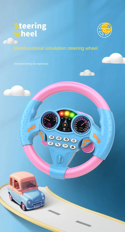 Infant Shining Eletric Simulation Steering Wheel Toy