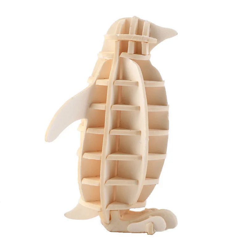 3D Wooden Animal Puzzle Toys Assembly Kit