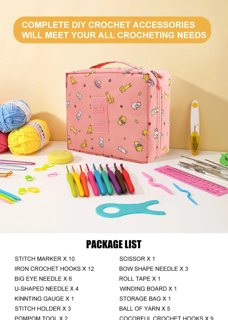 Crochet Kits For Beginners and Multi-color Storage Kits