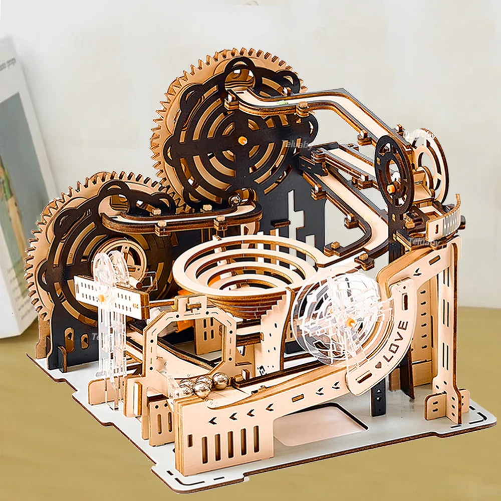 3D Wooden Puzzle Marble Run Kits