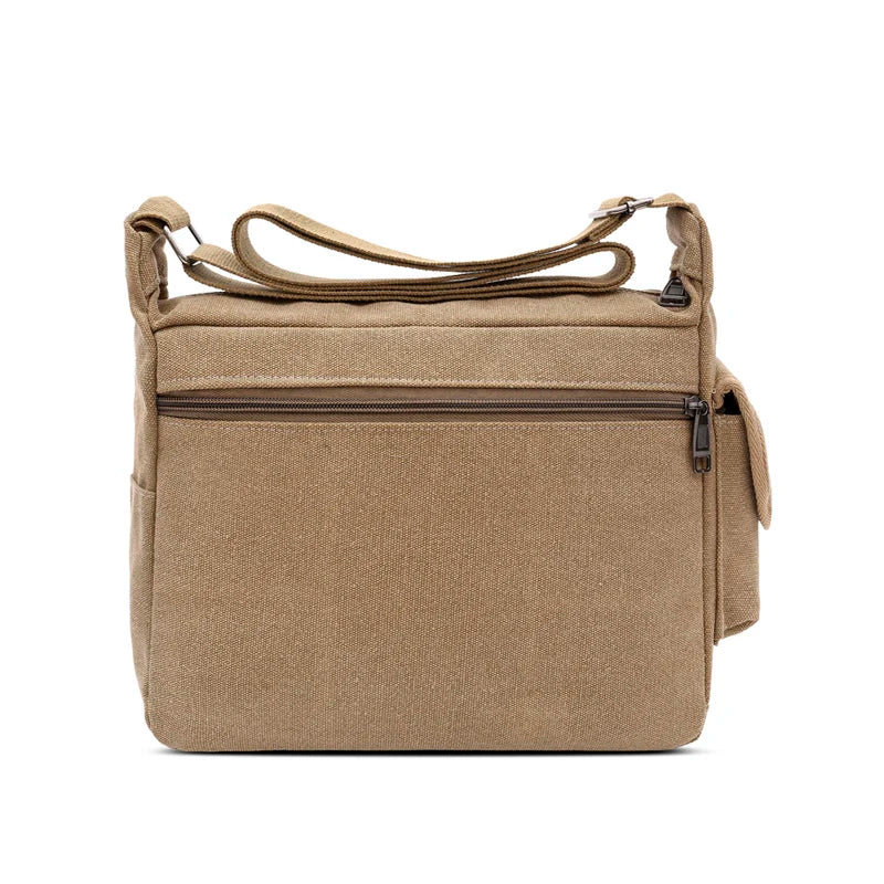 Canvas Messenger Bag for Men Vintage Water Resistant Waxed Crossbody bags